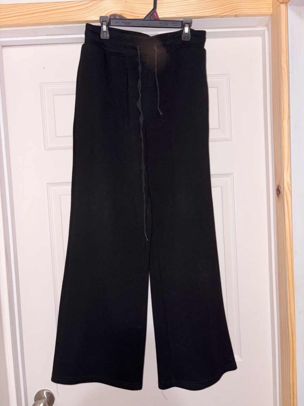 Black Wide Leg Drawstring Pants